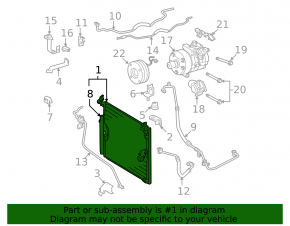 Radiatorul condensatorului de aer condiționat pentru Lexus GX470 03-09, nou, neoriginal, marca AVA