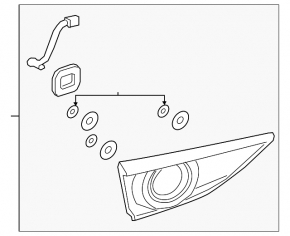 Lampă halogenă capotă portbagaj dreapta Mazda 3 19-21 5d