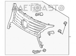 Grilă radiator Lexus RX350 RX450H 13-15 rest, fără emblemă, asamblată în Canada