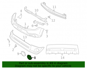 Заглушка птф левая Subaru Forester 09-13