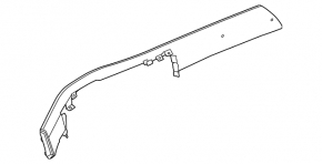 Ornamente centrale pentru panoul frontal Nissan Murano 25-26 Platinum, piele maro