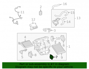 Actuatorul motorului care acționează încălzirea șoferului Toyota Prius 30 10-15