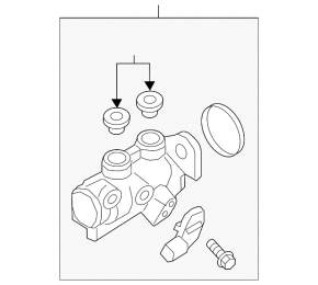 Главный тормозной цилиндр Audi A4 B9 17-25