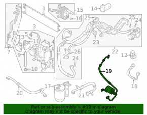 Conductă de aer condiționat condensator-compresor Kia Niro 23-26 EV