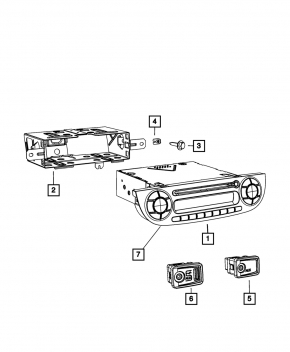 Головное устройство Fiat 500 12-15 черн