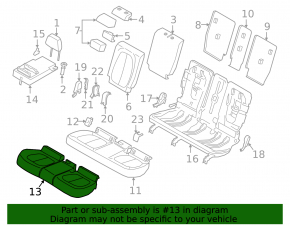 Задний ряд сидений 2 ряд BMW X1 F48 16-22 цельный, кожа черный