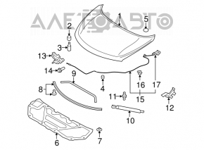 Замок капота Nissan Murano z51 09-14