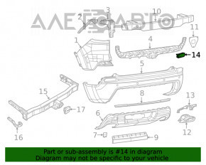 Отражатель задний правый Jeep Cherokee KL 19-23