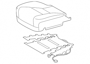 Scaunul șoferului pentru Toyota Highlander 14-19 fără airbag, piele gri