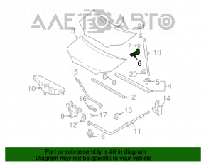 Петля капота левая Hyundai Santa Fe 00-06