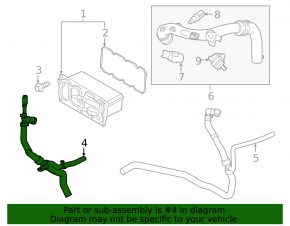 Патрубок на интеркулер правый Ford Fusion mk5 13-20 1.5T