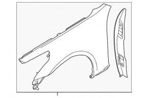 Крыло переднее левое Infiniti G25 G35 G37 4d 06-15