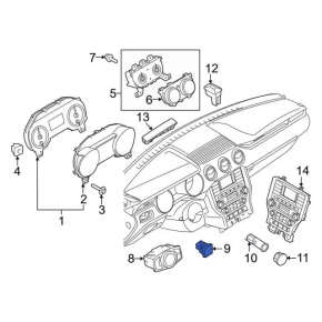 Кнопка открытия крышки багажника Ford Mustang mk6 15-23 салонная