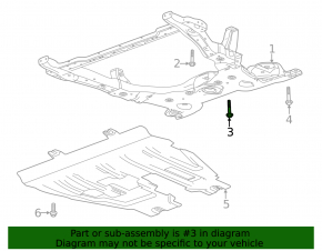 Болт крепления переднего подрамника M12x1,75x185 2шт Chevrolet Equinox EV 24-26