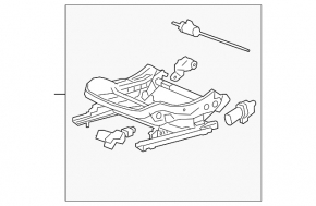 Водительское сидение Chevrolet Malibu 16-23 без airbag, электро, ткань черн