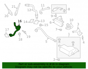 Трубка клапана ЕГР Subaru Forester 14-18 SJ 2.5