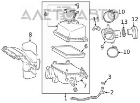 Воздухоприемник Lexus RX350L 18-22