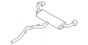 Глушитель задняя часть бочка BMW X5 F15 16-18 plug-in с заслонкой