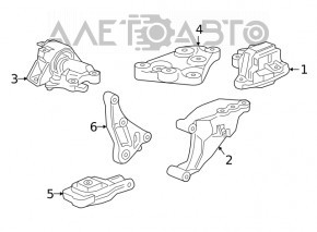 Подушка двигателя левая Buick Encore 16-22 FWD LE2