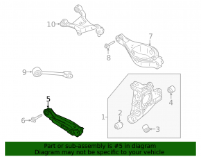 Braț de control cu arc spate dreapta pentru Nissan Murano z53 25-26