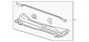 Решетка дворников пластик GMC Terrain 10-17