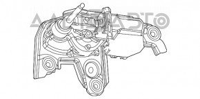 Трапеция дворников с моторчиком задняя Toyota Sienna 21-26