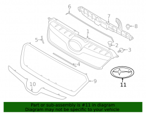 Эмблема решетки радиатора grill Subaru Crosstrek 16-17