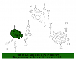 Подушка двигателя задняя Ford Edge 15-24 2.0T