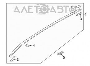 Накладка крыши левая Mazda CX-5 17-24 без рейлингов