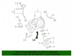 Трубка слива масла турбины Audi A6 C8 19-25 3.0T