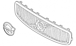 Grila radiator fara emblema Volvo V90 17-20 usa T5, T6 sub camera