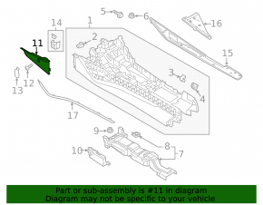 Ornamente console centrale față dreapta pentru Audi A6 C8 19-21 negru