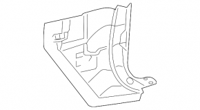 Capacul amortizorului frontal stânga jos Lexus LS460 LS600h 07-12 negru