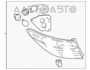 Aripă exterioară stângă ușoară Toyota Camry v55 15-17 usa
