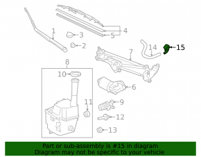 Injectoarele de spălare a parbrizului Toyota Avalon 13-18, noi, originale