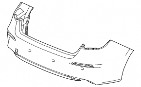 Bara spate neperforată pentru Honda Civic XI FE/FL 22-26 cu senzori de parcare 5D