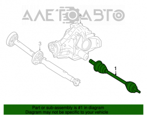 Привод полуось задняя левая Mercedes W164 ML X164 GL