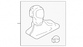 Ручка КПП VW Atlas 18-21 черн, кожа