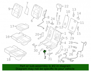 Pernă Isofix pentru bancheta spate Porsche Cayenne 19-26, neagră