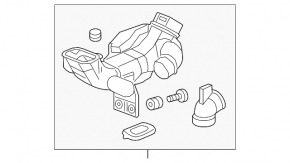 Воздухоприемник Honda CRV 12-14 2.4