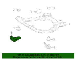 Лопух переднего подрамника передний правый Toyota Camry v50 12-14 usa примят