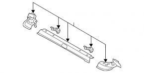 Radiator panou TV Subaru Outback 20-25 bară superioară