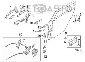Петля двери нижняя задняя левая Subaru b9 Tribeca