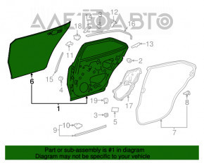 Дверь голая задняя правая Toyota Camry v70 18-23