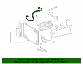 Teava aer conditionat compresor-condensator Lexus GS350 09-11 awd