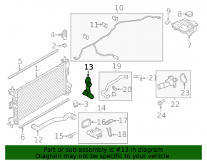 Патрубок охлаждения нижний Ford Focus mk3 11-18 2.0