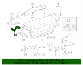 Накладка петли багажника левая Lexus LS460 LS600h 07-09 надломано крепление