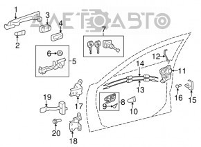 Ограничитель двери передней правой Toyota Camry v50 12-14 usa
