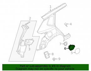 Корпус лючка бензобака Nissan Rogue 21-26