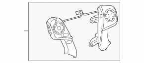 Кнопки управления на руле Toyota Camry v50 12-14 usa LE, XLE тип 3, потертости на кнопках